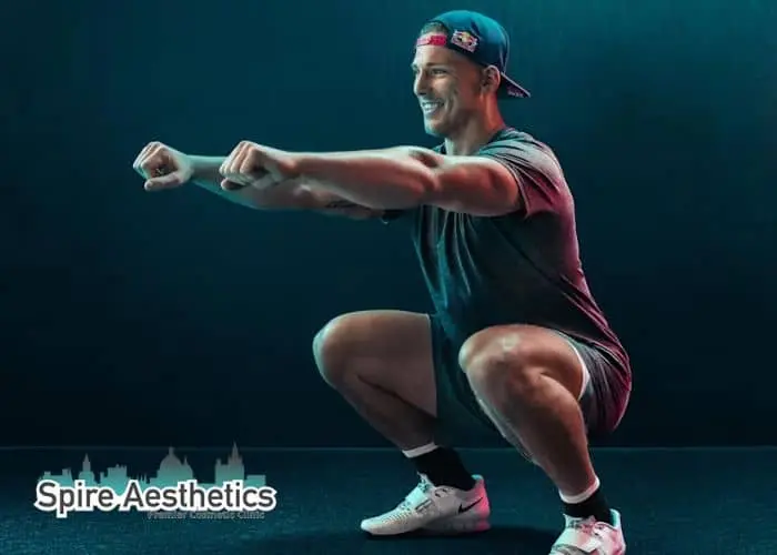 Image of man build leg muscle Leominster through exercise